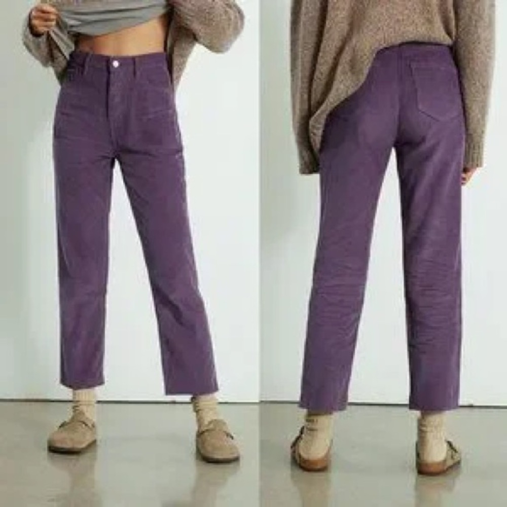 PacSun Women's Straight Leg Pants in Purple
